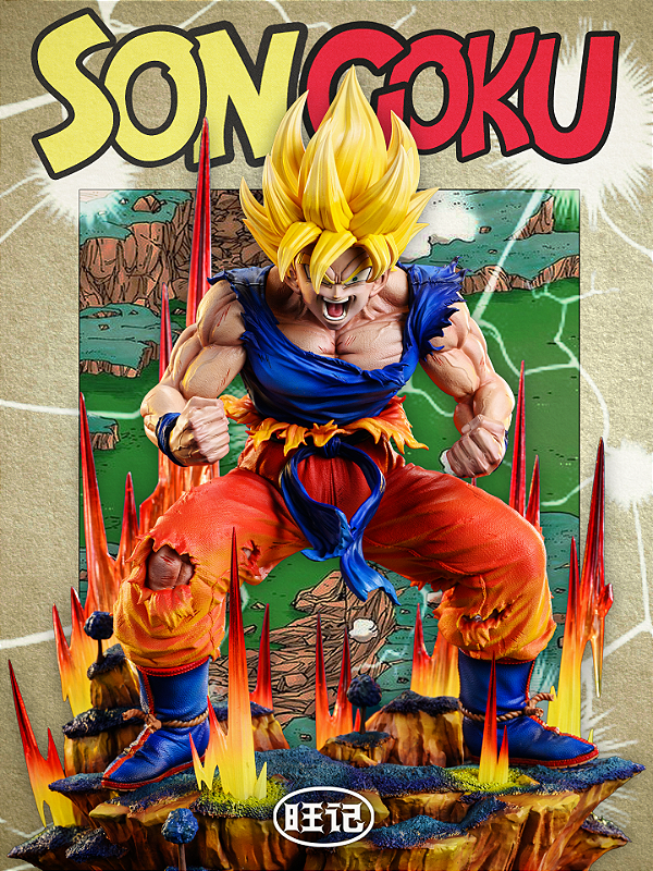 Wang Ji Studio - Dragon Ball Z - First Super Saiyan Goku - 1/6 (RESINA) - RESERVA