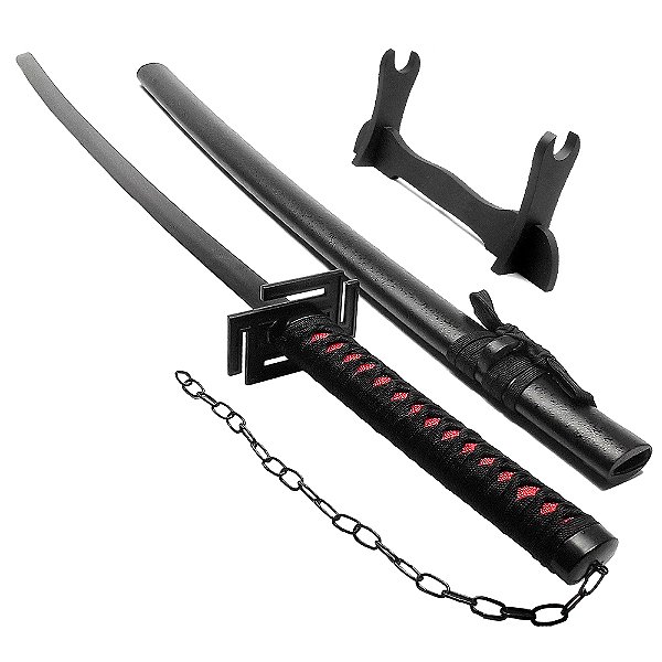 Espada Katana Aço Inox Sem Fio (Zangetsu) - Bleach - Ichigo Kurosaki - Cosplay Coleção
