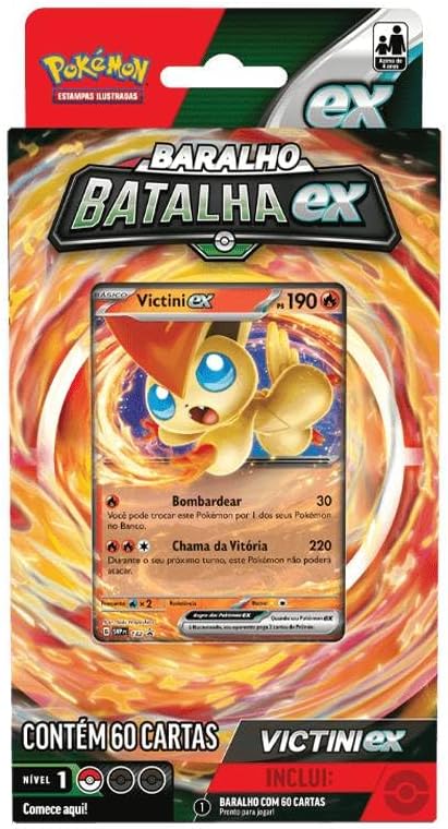 Pokémon TCG - Baralho de Batalha EX - Victini EX - COPAG (PT-BR)