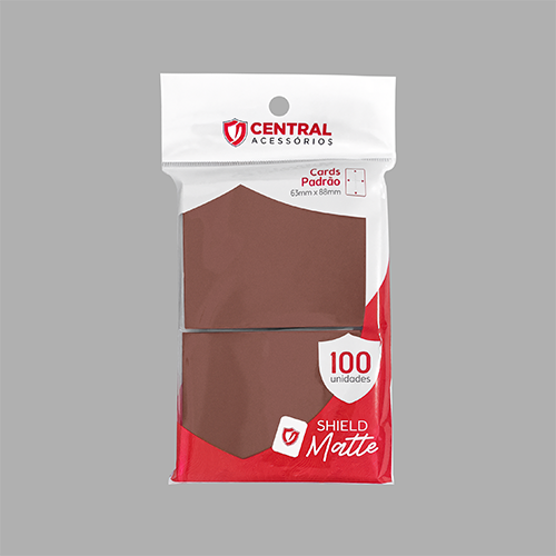 Central Shield - Matte: Marrom Pastel
