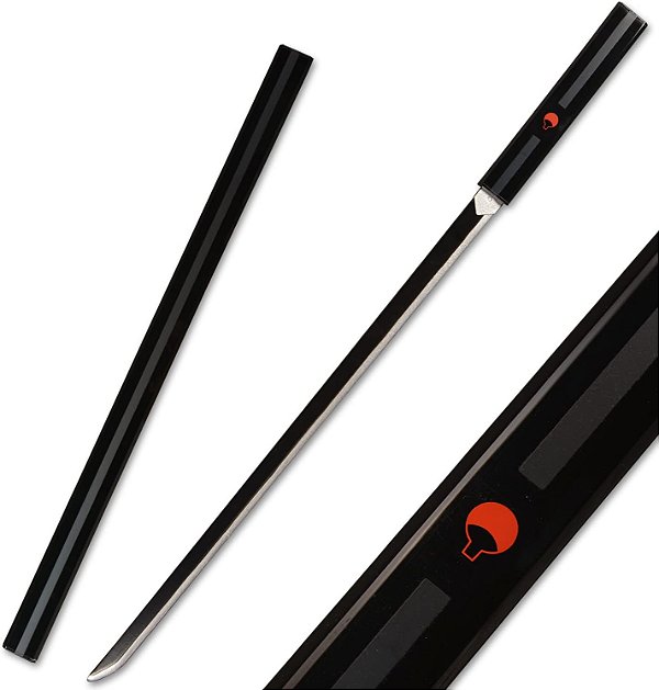 Espada Katana Bambu Sem Fio - Naruto Shippuden - Uchiha Sasuke - Cosplay Coleção