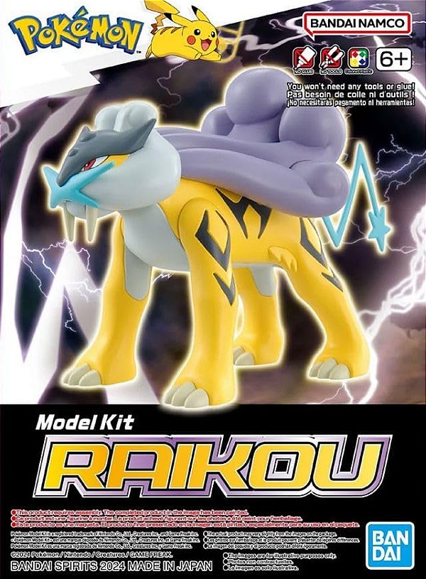 Pokémon - Raikou - Plastic Model Kit (Bandai) - PRONTA ENTREGA