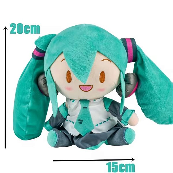 Pelúcia Plush Hatsune Miku Clássica 20cm - PRONTA ENTREGA