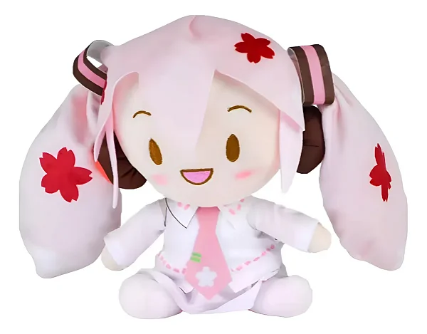 Pelúcia Plush Hatsune Miku Sakura Rosa 20cm - PRONTA ENTREGA