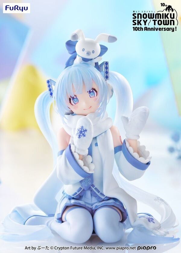 Piapro Characters - Hatsune Miku - Rabbit Yukine - Noodle Stopper Figure - Snow, Sky Town ver. (FuRyu) - PRONTA ENTREGA