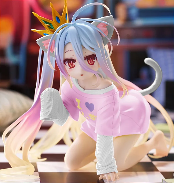 No Game No Life - Shiro - Desktop Cute - Nekomimi T-Shirt ver., Renewal (Taito) - RESERVA