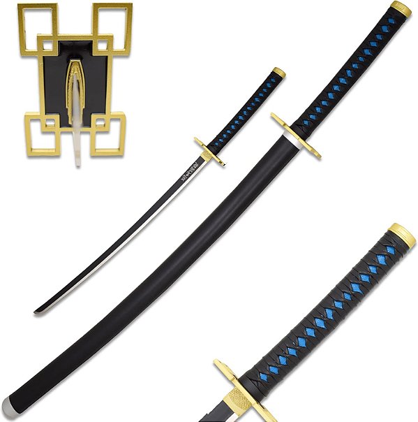 Espada Katana Metal Sem Fio - Demon Slayer - Muichiro Tokito - Cosplay Coleção