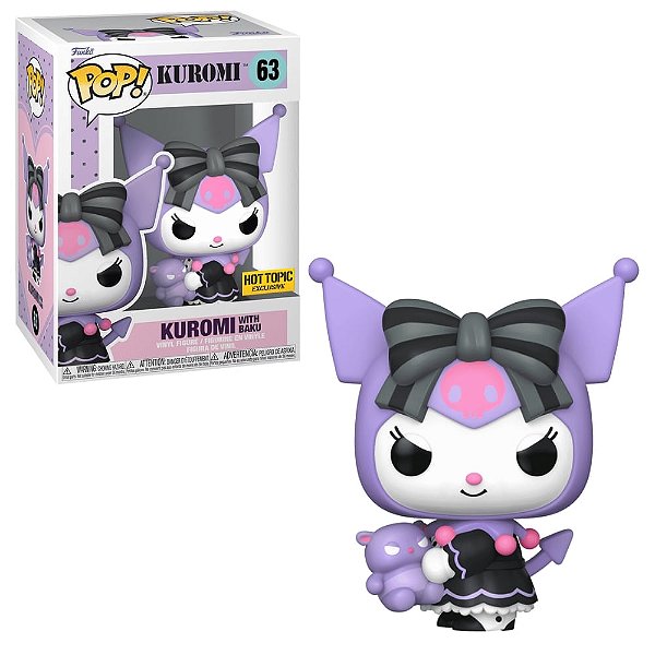 Boneco Funko Pop! Sanrio Hello Kitty - Kuromi Com Baku - PRONTA ENTREGA