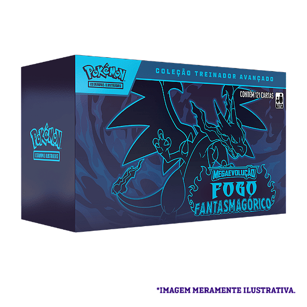 Pokémon TCG - Box Treinador Avançado - Megaevolução 2 - Fogo Fanstasmagórico - COPAG (PT-BR)