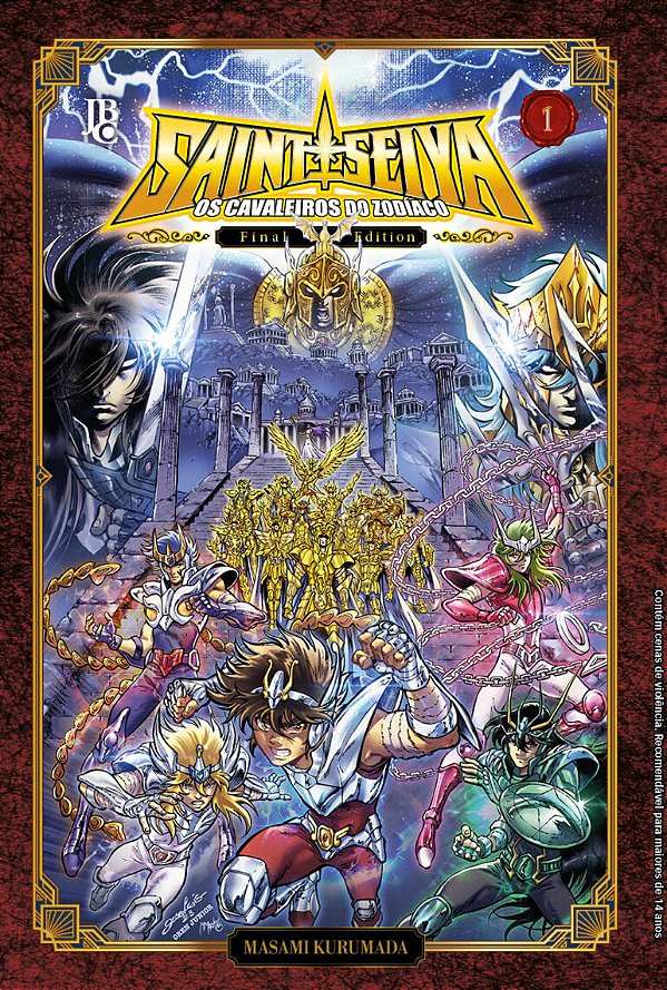 Cavaleiros do Zodíaco (Saint Seiya) - Final Edition (Sobrecapa Variante) - Vol. 01 - JBC - Lacrado - Novo