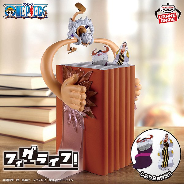 One Piece - Monkey D. Luffy - Fig Life! (Suporte Para Livros) - Gear 5 - vol.5 (Bandai Spirits) - RESERVA