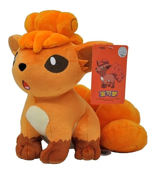Vulpix Pelúcia Pokémon Original Nintendo 23cm Ninetales Fogo - Pronta Entrega