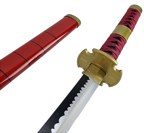 Espada Katana Metal Sem Fio (Sandai Kitetsu) - One Piece - Roronoa Zoro - Cosplay Coleção