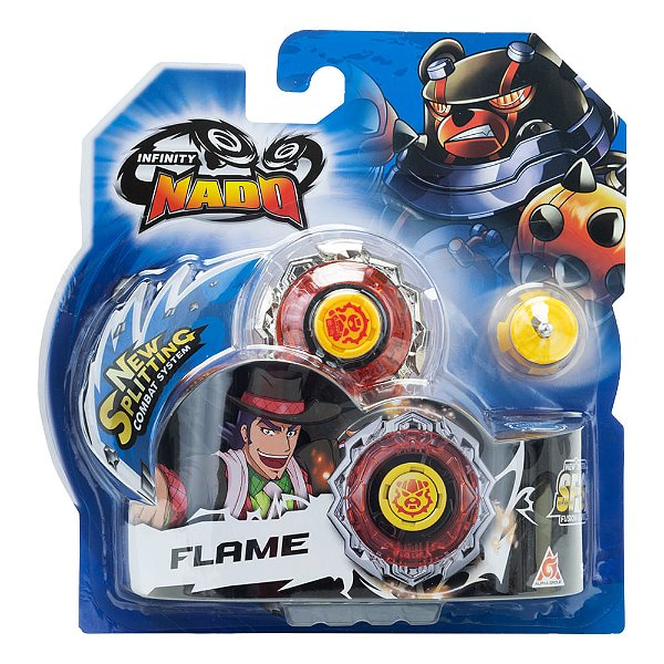 Pião de Batalha Infinity Nado Standard Series - Flame - PRONTA ENTREGA