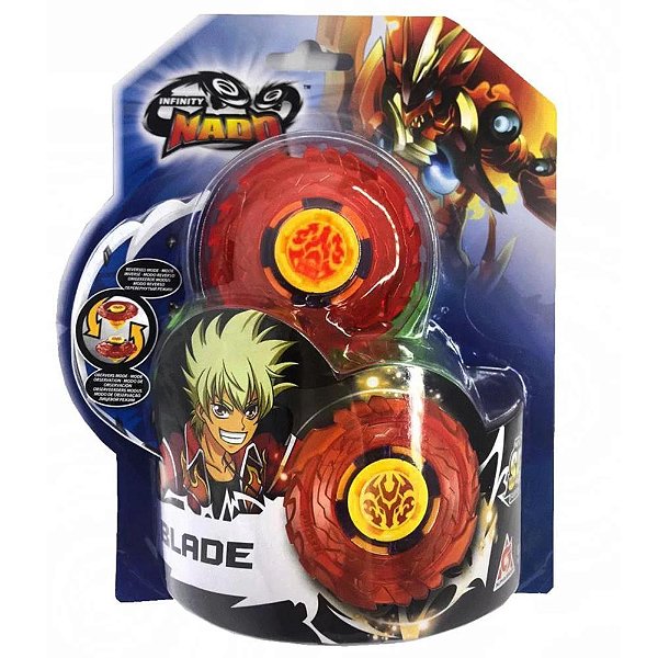 Pião de Batalha Infinity Nado - PlastIc Series - Vermelho - PRONTA ENTREGA