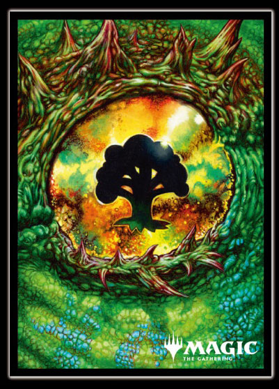 Official Card Sleeve Magic - Tarkir: Dragonstorm - Forest - Pronta Entrega