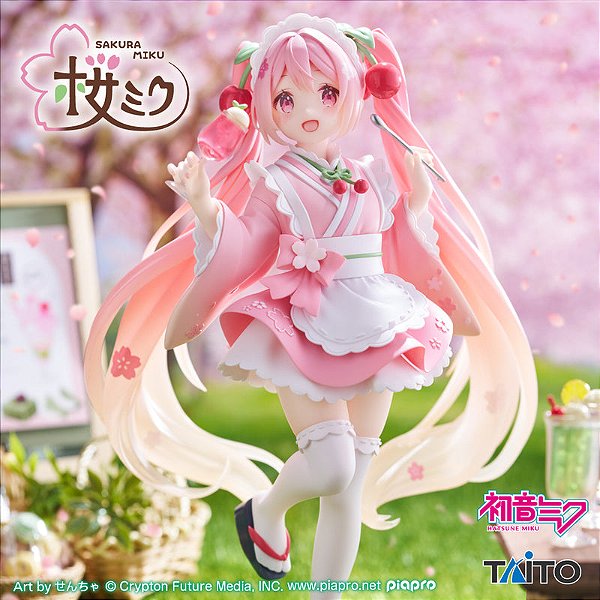 Piapro Characters - Hatsune Miku - Coreful Figure - Sakura, Wafuu Kissa ver. (Taito) - PRONTA ENTREGA