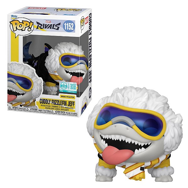 Boneco Funko Pop! Ed Lim. Marvel Rivals - Jeff Cuddly Fuzzlefin - PRONTA ENTREGA