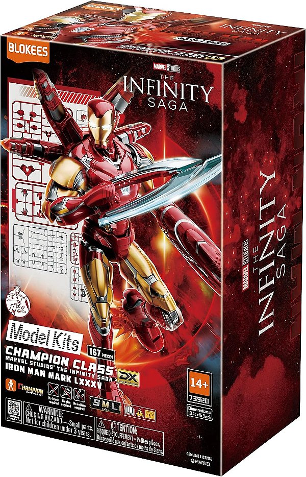 Marvel Infinity Saga Champion Iron Man Mark LXXXV DX - Blokees - PRONTA ENTREGA