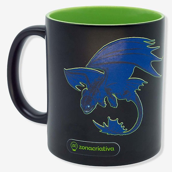 Caneca Mágica Fúria da Noite – Como Treinar o Seu Dragão - 350ML - Zonacriativa - PRONTA ENTREGA