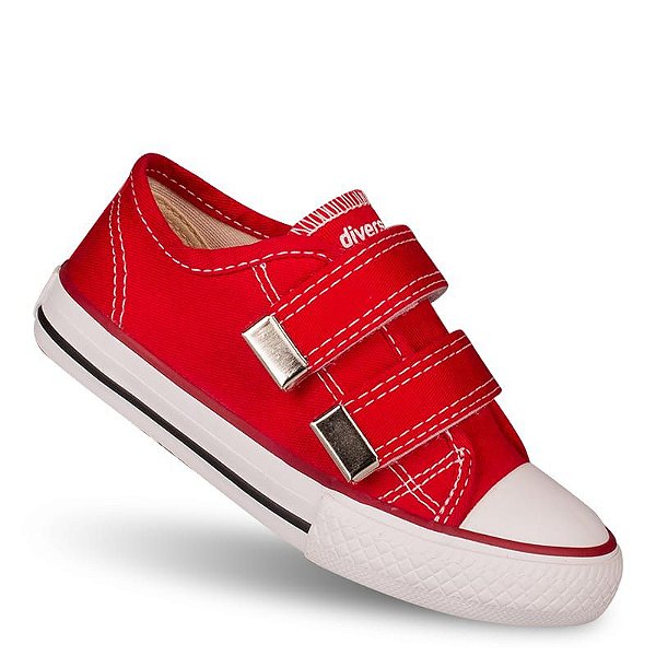 Tênis Canvas Velcro Vermelho #progressivo