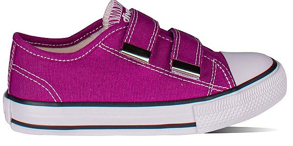 Tênis Canvas Velcro Fucsia