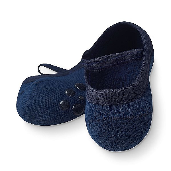 Meia Sapatilha Antiderrapante 17 a 22 Azul