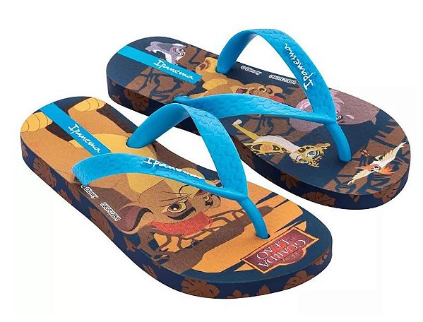 CHINELO IPANEMA DISNEY AZUL/AMARELO REI LEÃO