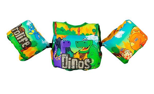 BOIA COLETE SALVA VIDAS INFANTIL PROLIFE DINOSSAUOS