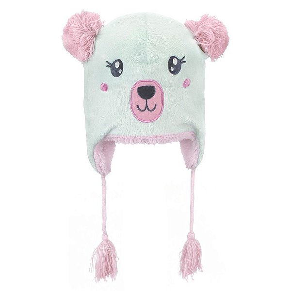 GORRO LUDICO 03-06 ANOS FEMININO PIMPOLHO ROSA URSO