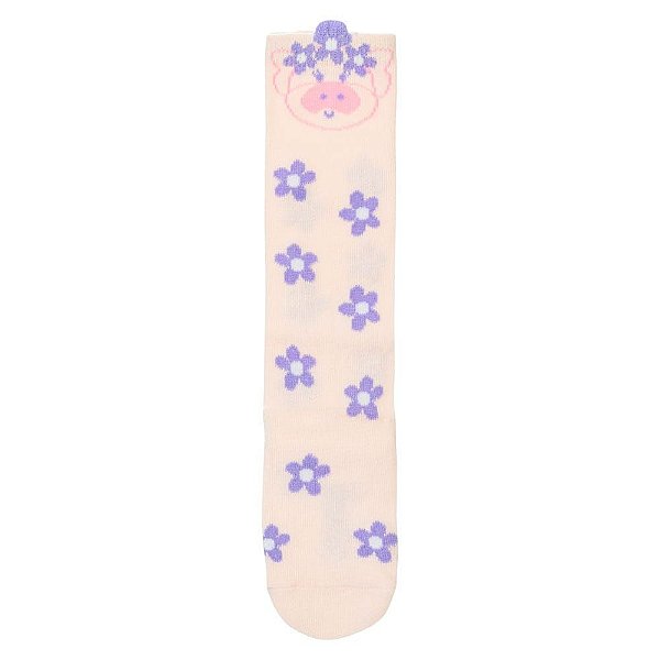 MEIA 3/4 DIVERTIDA LUDICA 21-25 FEMININA PIMPOLHO ROSA PORQUINHA