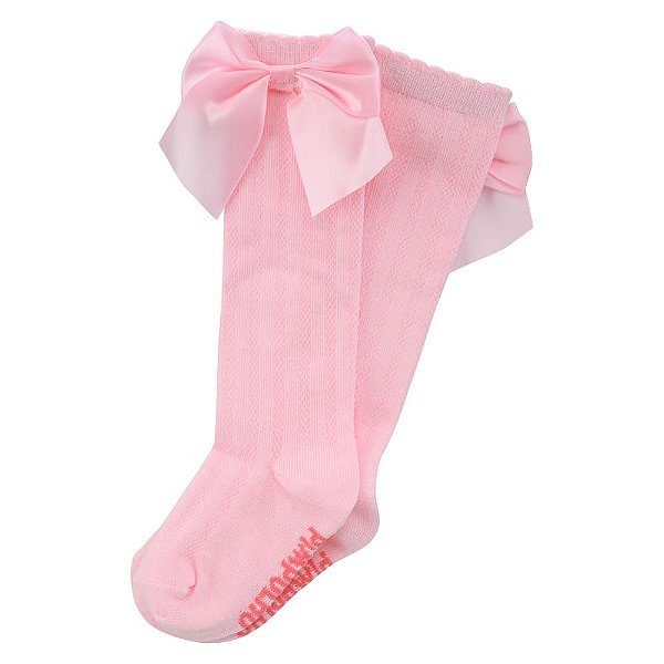 MEIA 3/4 LISA COM LACO 16-20 FEMININA PIMPOLHO ROSA
