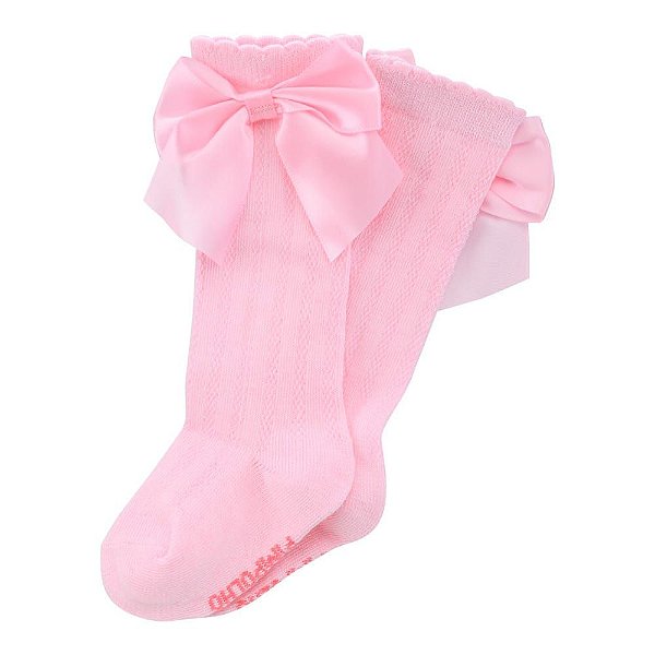 MEIA 3/4 LISA COM LACO 00-15 FEMININA PIMPOLHO ROSA