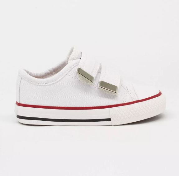 Tênis Canvas Branco Velcro Diversão