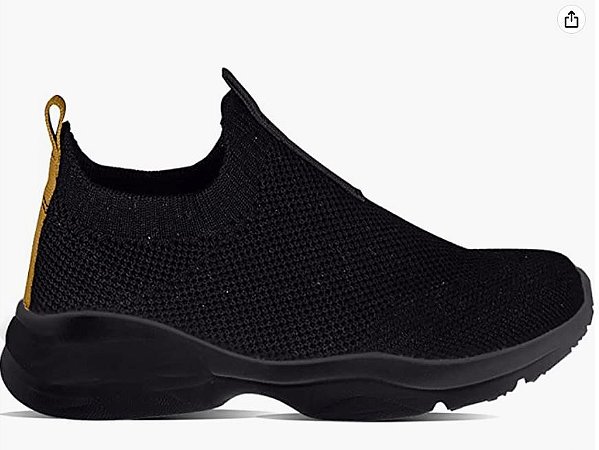 Tênis Meia Style Kid All Black Preto Unissex #progressivo