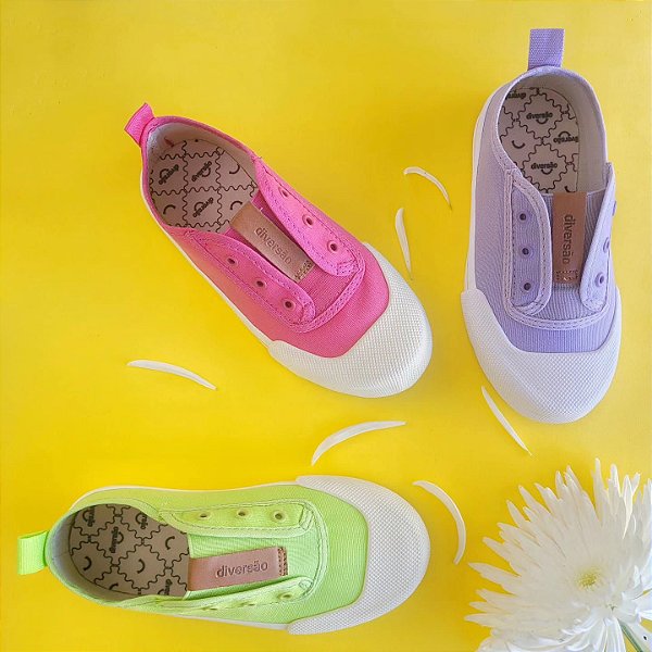 Tênis Mini Alice Pink Marca Diversão Sem Cadarço
