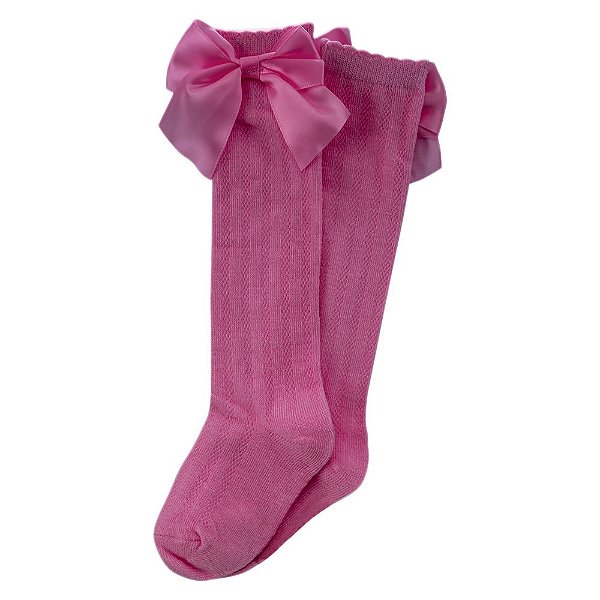 MEIA 3/4 LISA COM LACO 26-30 FEM PIMPOLHO PINK