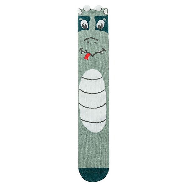 Meia 3/4 tamanho 31 ao 34 masculina Pimpolho dragao verde