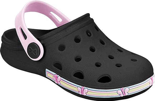 Babuche World Colors Feminina Preto e Rosa