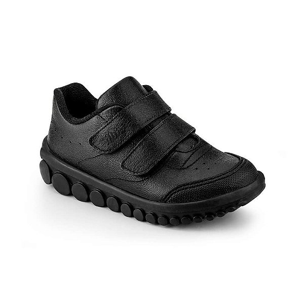 Tênis Bibi Roller Colegial 2.9 Couro Preto com Velcro