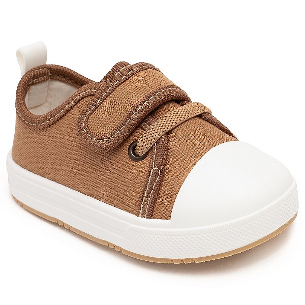 Tenis Pimpolho Velcro Marrom