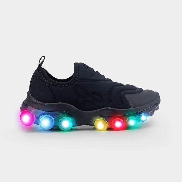 Tênis Bibi Roller 2.0 Celebration Preto com Led