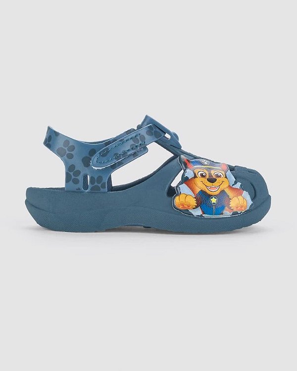 Sandália Babuche Patrulha Canina Chase Azul