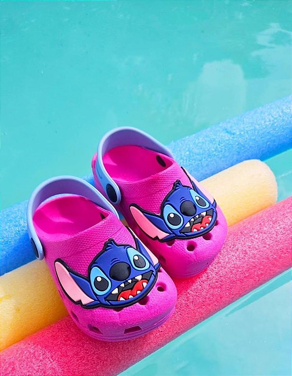 Babuche Rosa e Azul Stitch