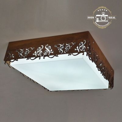PLAFON QUADRADO RENDA MADEIRA IMBUIA ACCORD
