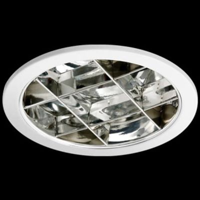 LUMINÁRIA EMBUTIR ALTO RENDIMENTO LOUVER REDONDA 2L