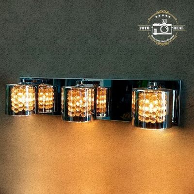 ARANDELA CROMADA METAL E VIDRO HO051 BELLA