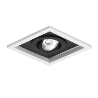 SPOT EMBUTIR DICRÓICA ER01-E1DICPT BRANCO/PRETO