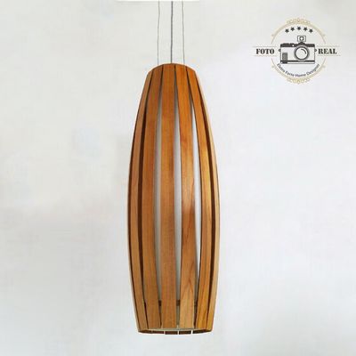 PENDENTE BARRIL RIPADO MADEIRA TECA ACCORD
