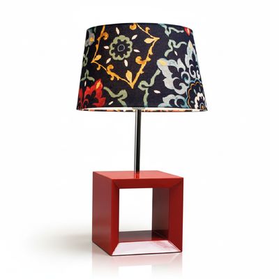ABAJUR BUXUM VERMELHO FLORES VIS 1001WMFE